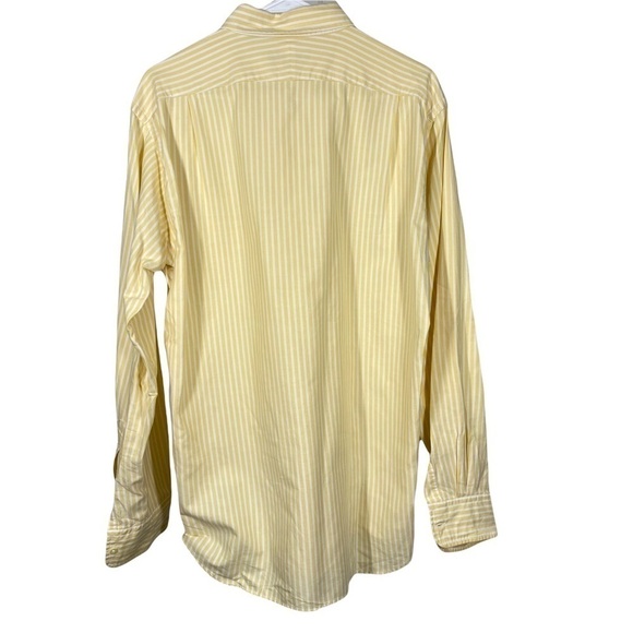 GITMAN BROS R. DERWIN Mens Yellow Striped Buttondown Shirt Medium - Picture 2 of 5